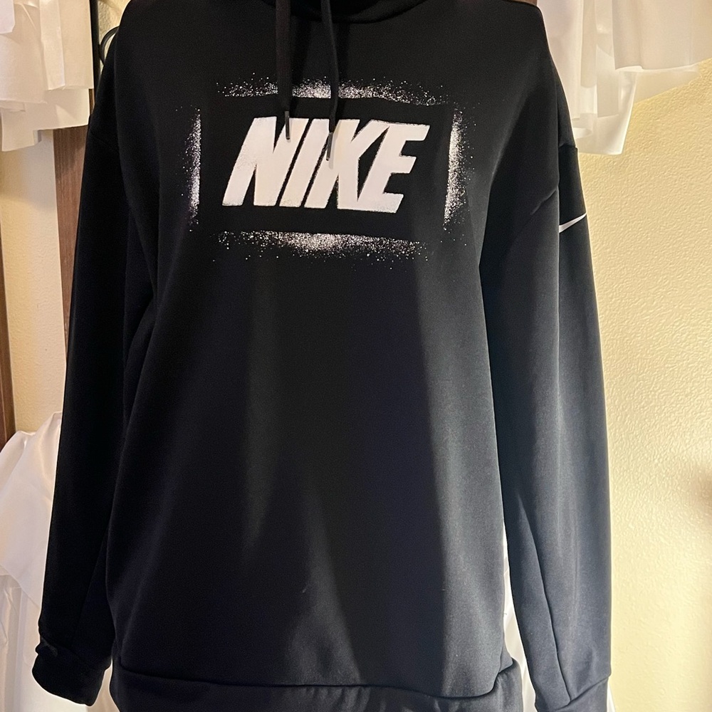 Nike Women’s Black Sweatshirt with White Logo